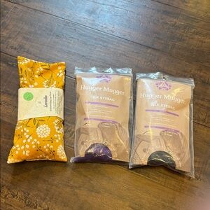 Yellow Floral Aromatherapy Pillow and Hugger Mugger Silk Eyebag